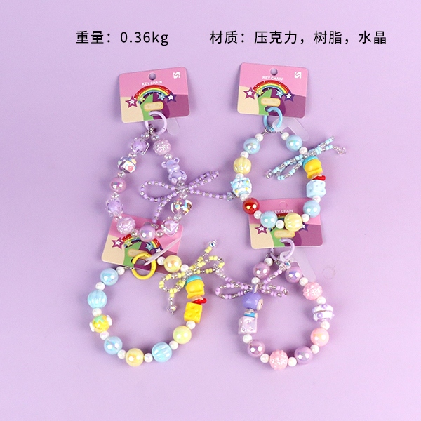 Color Coix Bow Mobile Phone Chain (Mixed) 3