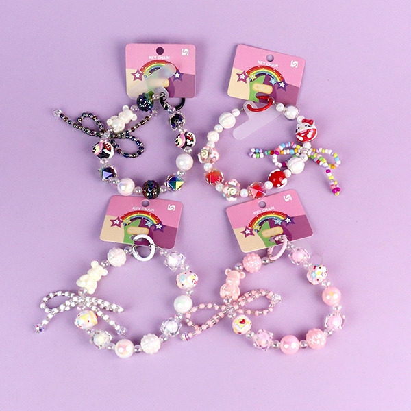 Color Coix Bow Mobile Phone Chain (Mixed) 4