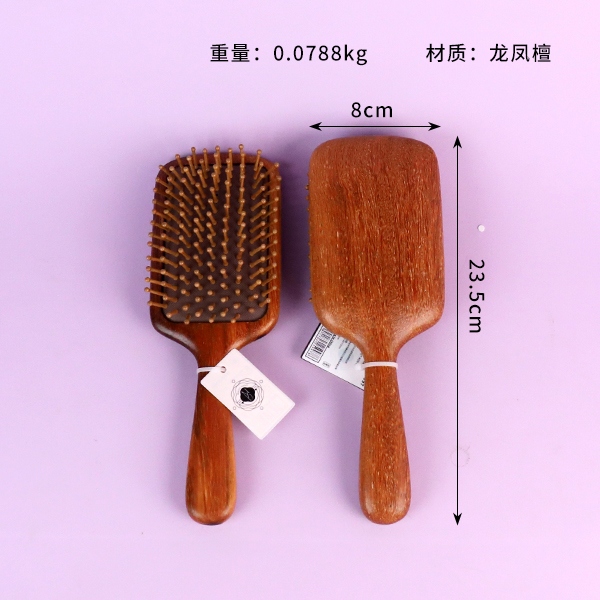 Peine de Masaje Cuadrado de Madera de Arena MZD-5997 3