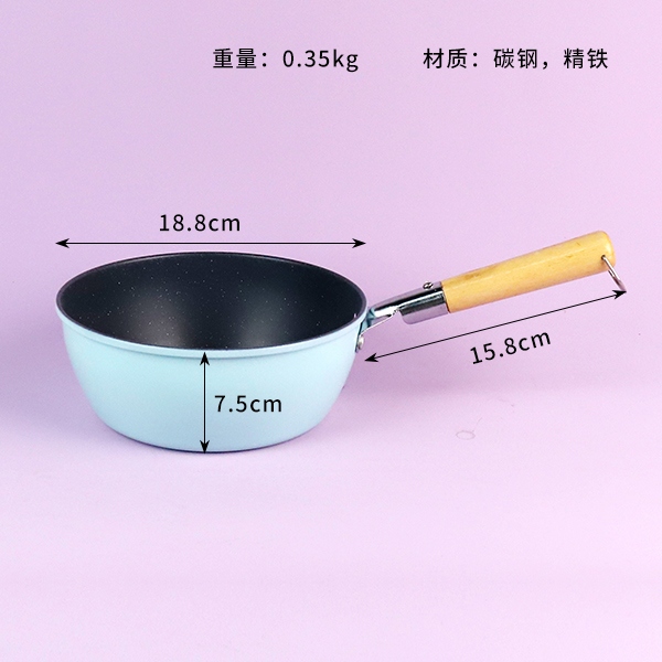 18CM Mango de Madera Polimerasa Pot de Leche 3