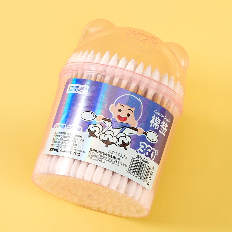 Amy Shang 660 Bambú Palo Algodón Swab 360 Cabeza 3