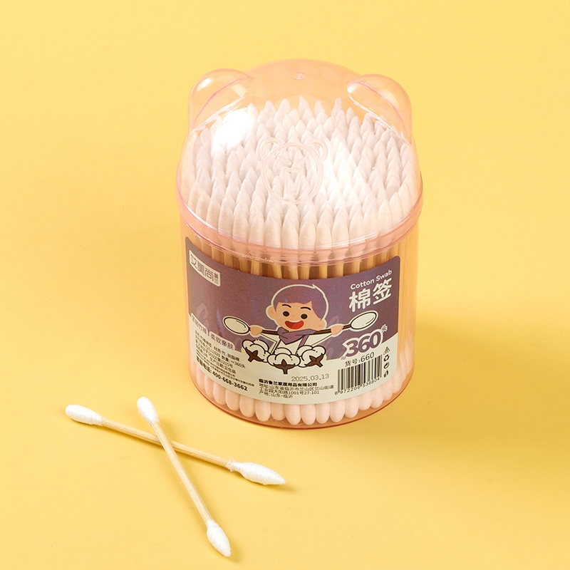 Amy Shang 660 Bambú Palo Algodón Swab 360 Cabeza 4