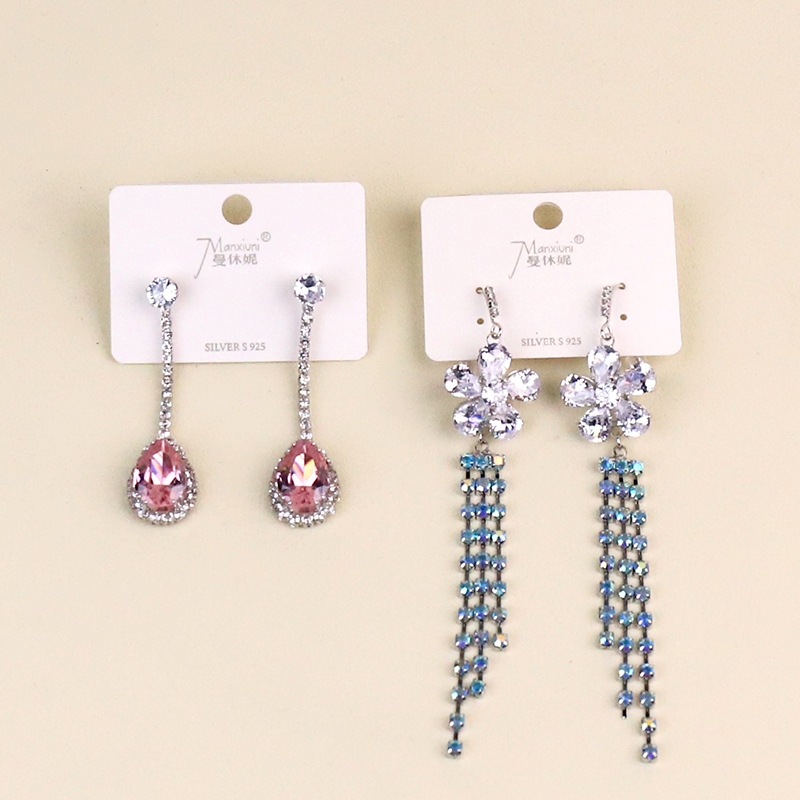 Pendientes Colgante de Diamante Colorido (Mixed)