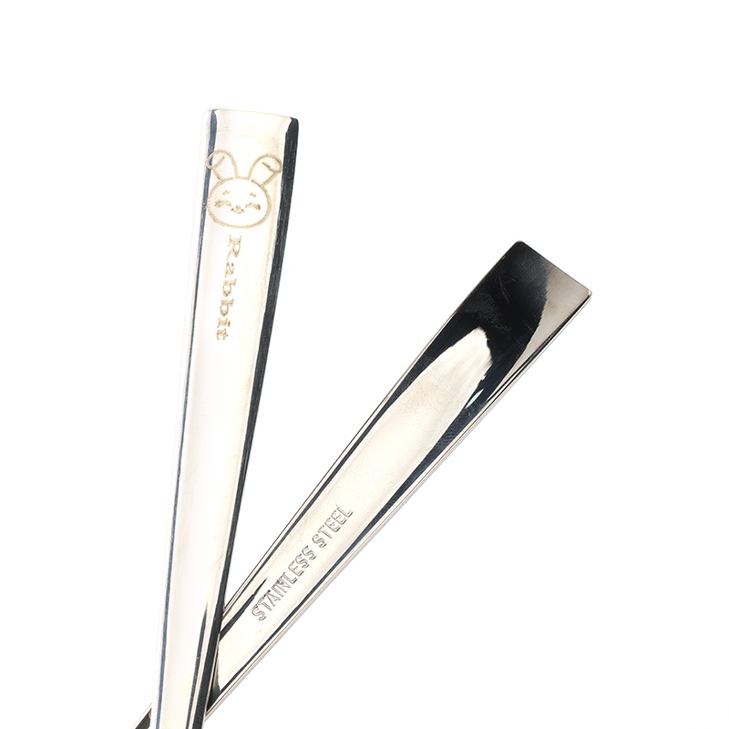 YLZ-1730 Pequeño Conejo Cuadrado Mango 2 Cuchara Ovalada 3