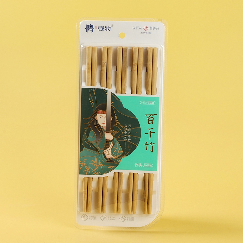 Fuerte 8902 Cientos de Mil Palillos de Bambú Impresos (10 Pares) 4