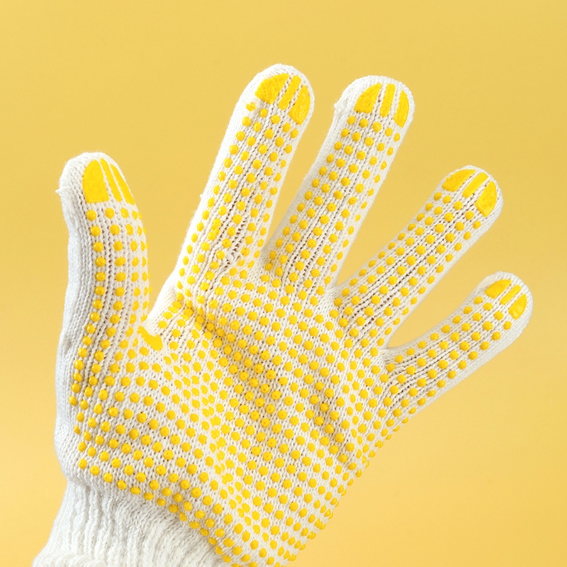 Protección de Trabajo de Algodón 8873 Dispensando Guantes 4