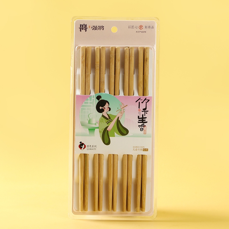 Fuerte 8611 Palillos de Bambú Sin Laca (10 Pares) 4