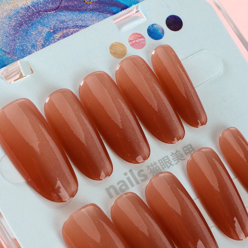 Mavericks Youchuang-zj1010 Cat's Eye Stone Long False Nails 4