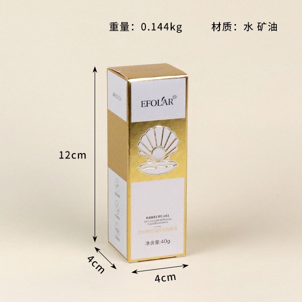 E0133 Blanco Perla Aceite Control Maquillaje Líquido Fundación (Color Natural) 3