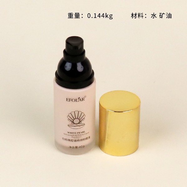 E0133 Blanco Perla Aceite Control Maquillaje Líquido Fundación (Color Natural) 4
