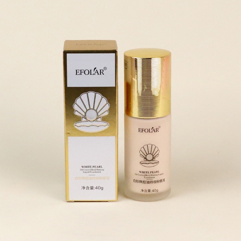 E0133 Blanco Perla Aceite Control Maquillaje Líquida Fundación (Blanco Vivo)