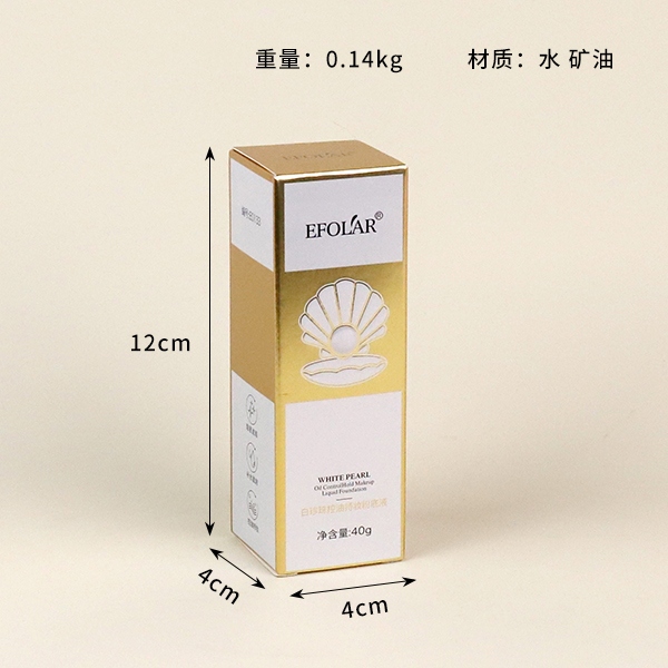 E0133 Blanco Perla Aceite Control Maquillaje Líquida Fundación (Blanco Vivo) 3
