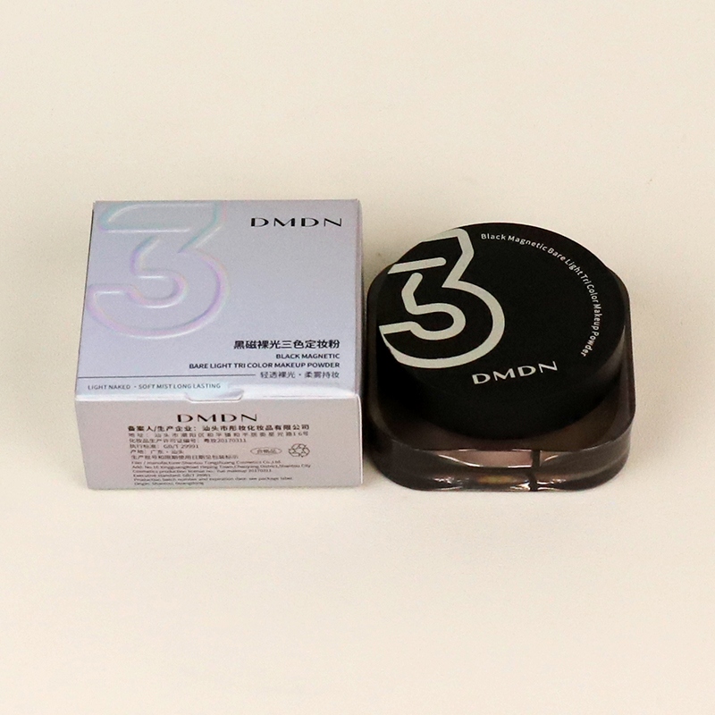 DM0225 Black Magnetic Bare Light Tri-color Maquillaje Polvo (02)