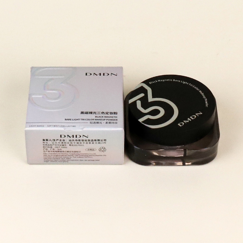 DM0225 Black Magnetic Bare Light Tri-color Maquillaje Polvo (01)