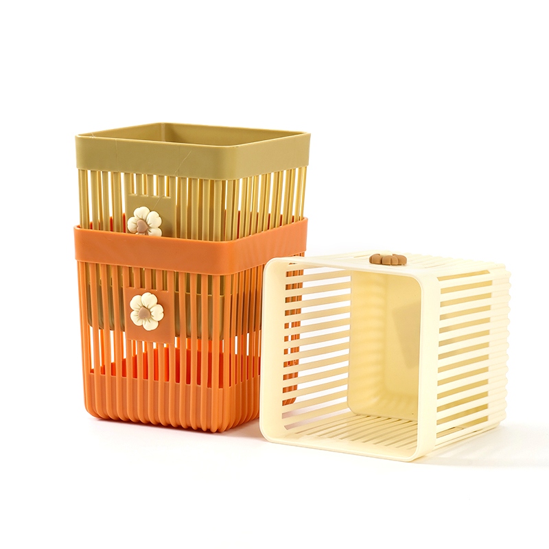 Yittele 8531 Roman Pattern Desktop Storage Cesta (Floret) 4
