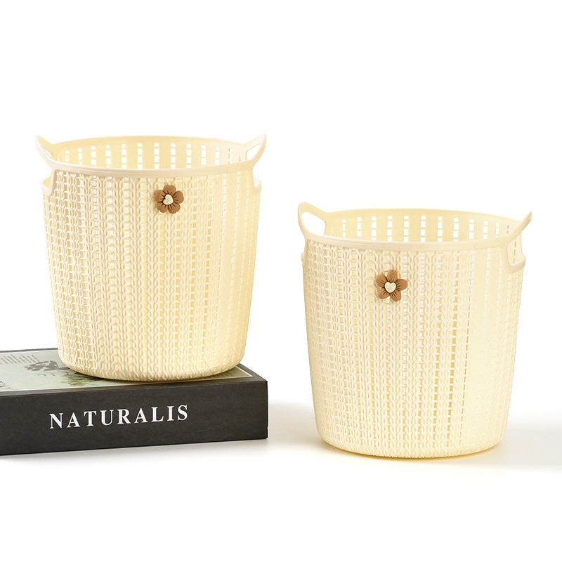 Yittele 8268 Rattan Cesta de Almacenamiento Redondo (Floret) 4