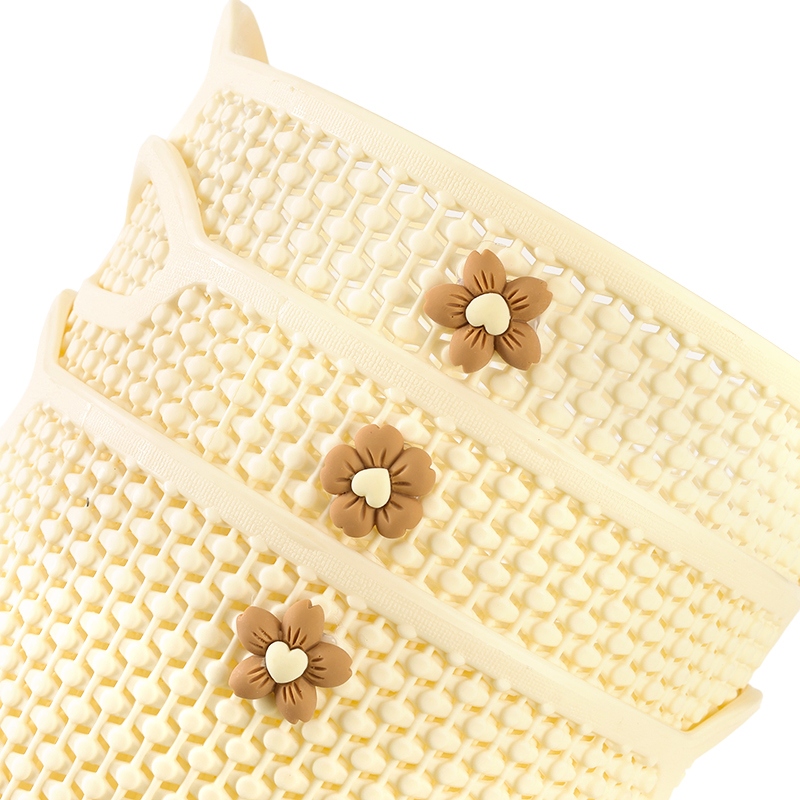 Yittele 8282 Bead Cortina Redonda Cesta de Almacenamiento (Floret) 3
