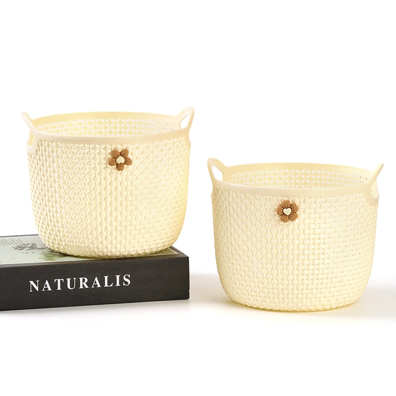 Yittele 8282 Bead Cortina Redonda Cesta de Almacenamiento (Floret) 4