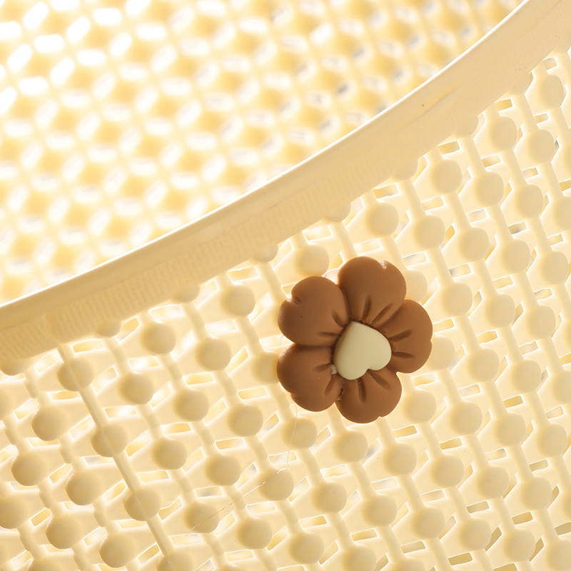Yittele 8282 Bead Cortina Redonda Cesta de Almacenamiento (Floret) 5