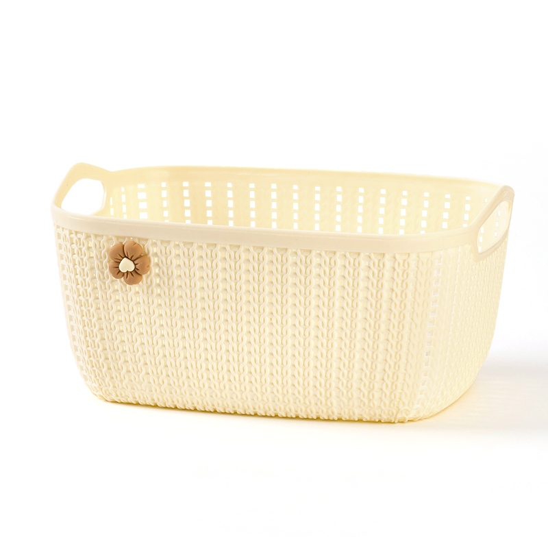Yittele 8269 Rattan Cesta de Almacenamiento Rectangular (Floral) 4