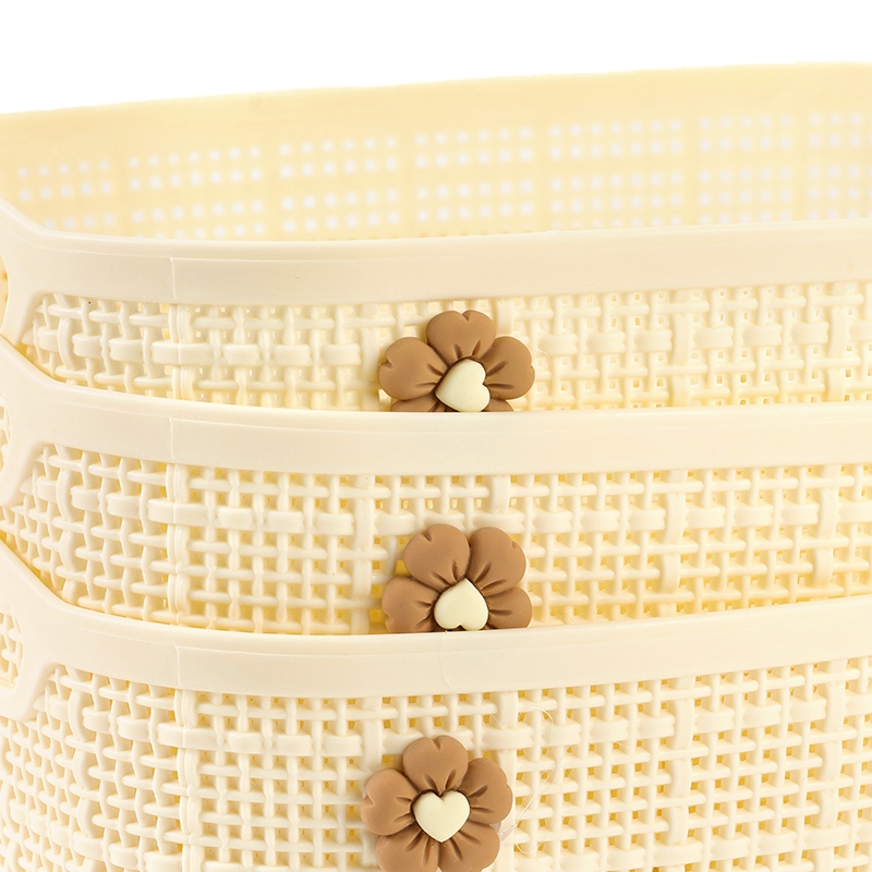 Ydele 8285 Cesta de Almacenamiento Rectangular Resistente Al Paño (Floral) 3