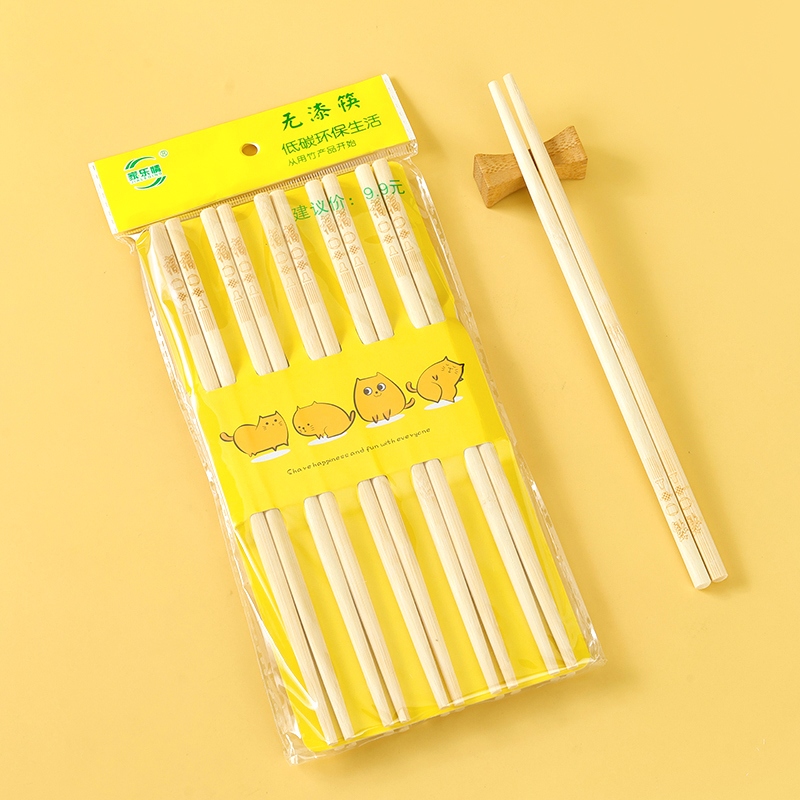 Jia Le Qing 038 Sin Pintar los Palillos de Bambú 10 Pair 4