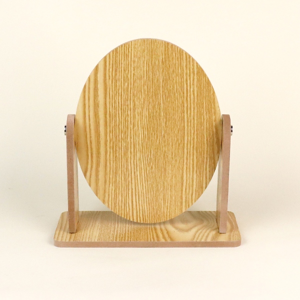 6093 Simple Espejo de Madera de Escritorio 4