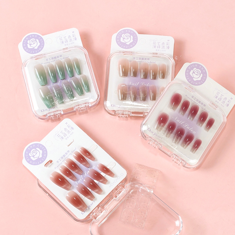 920 French Cat's Eye Gradient Fake Nail 3