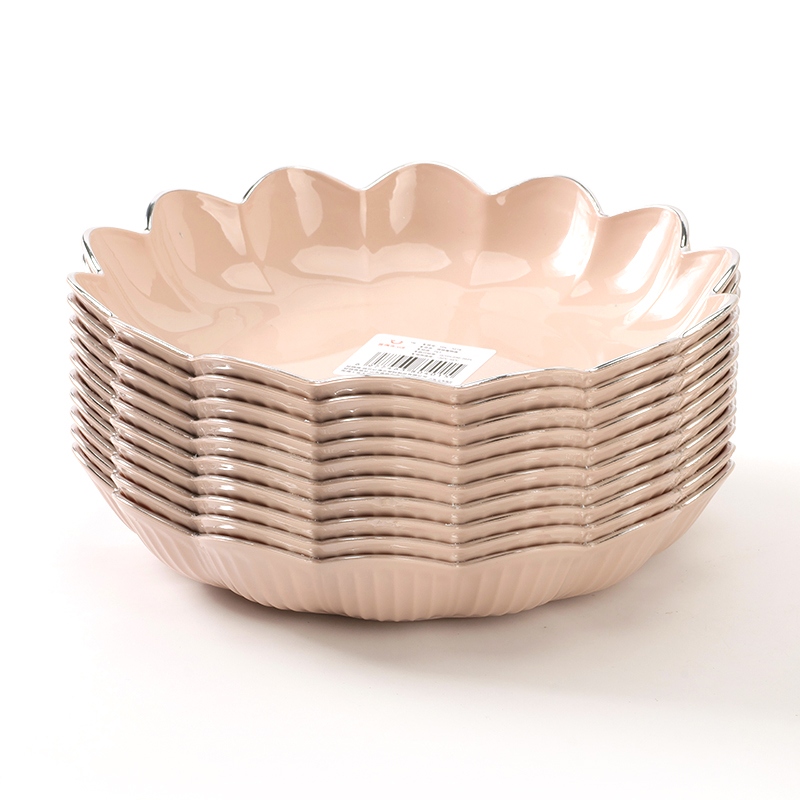 YDL-3218 Hot Silver Lotus Fruit Plate (10/pack) 5