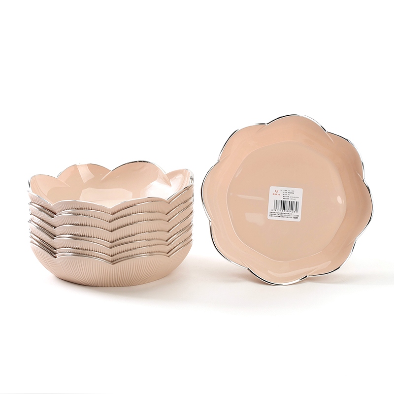 YDL-3220 Plata Caliente Octogonal Flor En Forma de Placa de Fruta (10/bag) 4