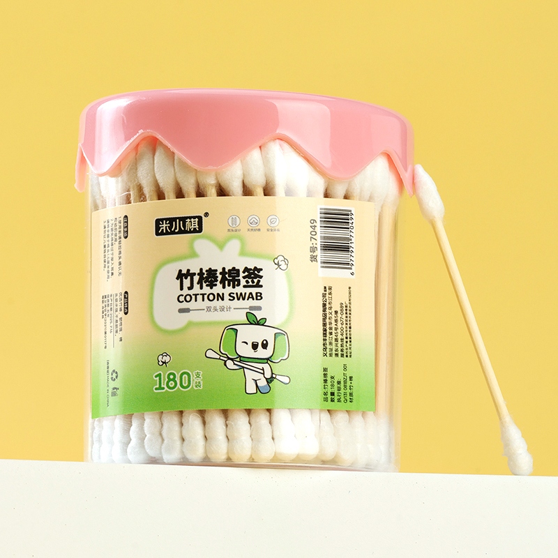 Mi Xiaoqi -7049 Round Box Bamboo Stick Cotton Swab (659) 4