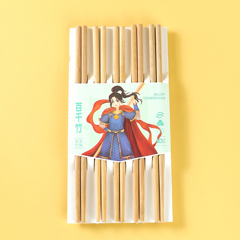 Strong Will 8811 Lacquer-free Bamboo Chopsticks 10 Pares 4