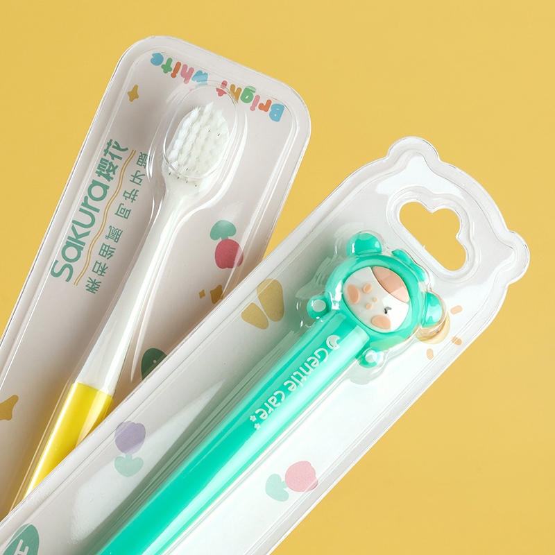 Sakura Lindo Divertido Bebé Dibujos Animados Cepillo de Dientes S-775 3