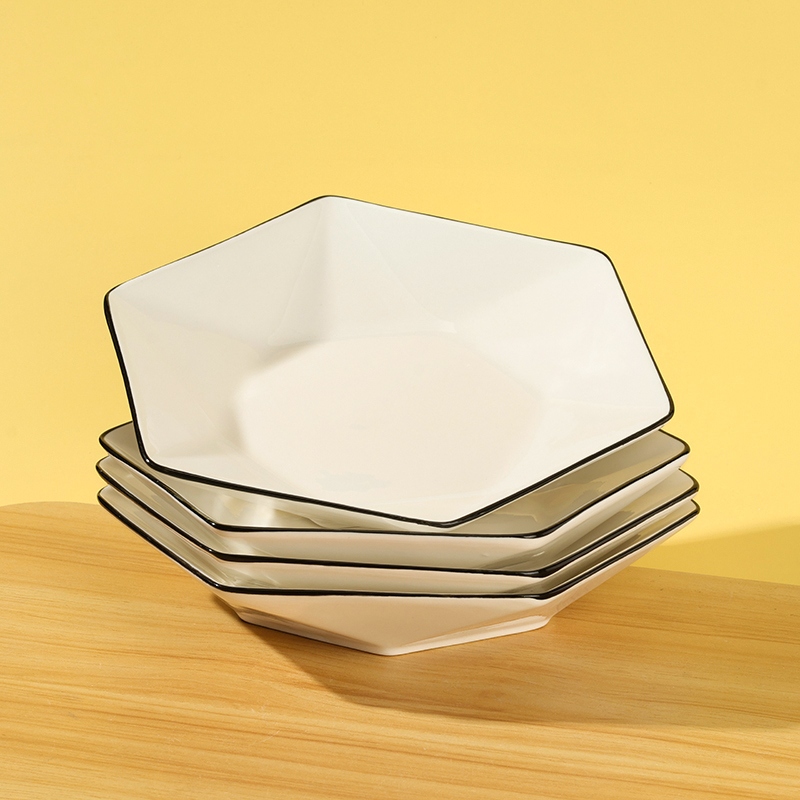Placa Hexagonal Blanco de 8 Pulgadas 3
