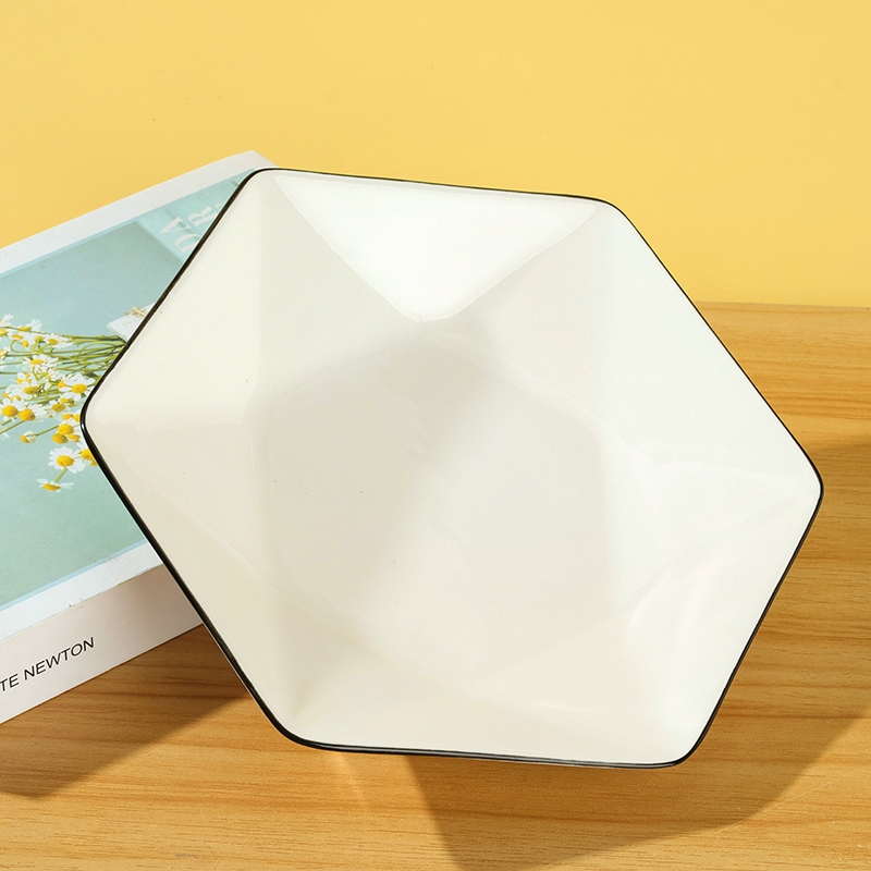 Placa Hexagonal Blanco de 8 Pulgadas 4