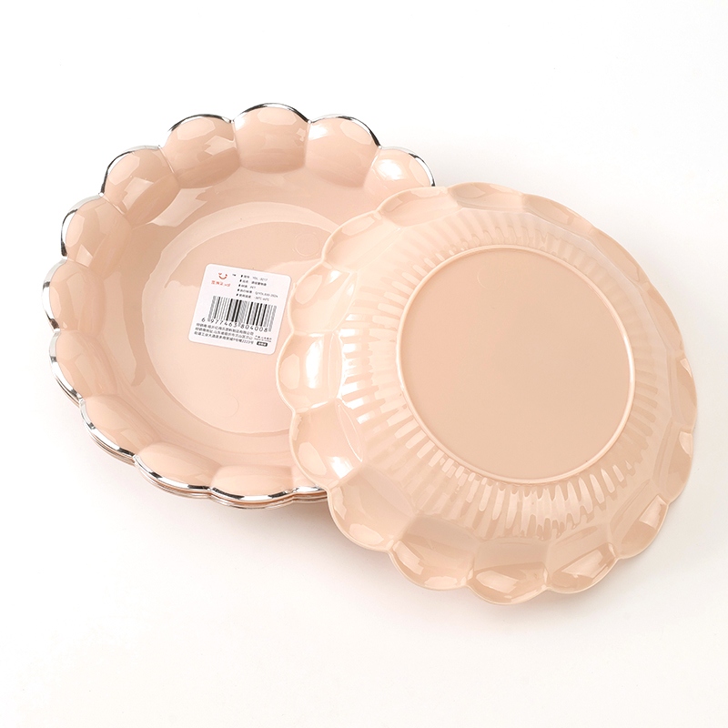 YDL-3217 Placa de Fruta En Forma de Flor de Plata Caliente (10 / Paquete) 4