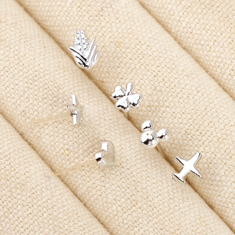 Seis Pares de Pendientes de Estilo Simple 4