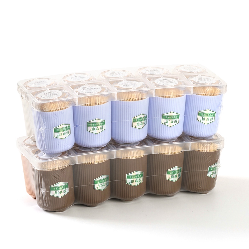 Zi Mengqi 837 Botella Redonda de Rayas Toothpick 4