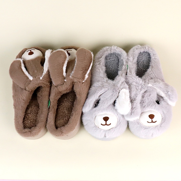 888-2 Zapatillas de Algodón de Oso de Dibujos Animados 5