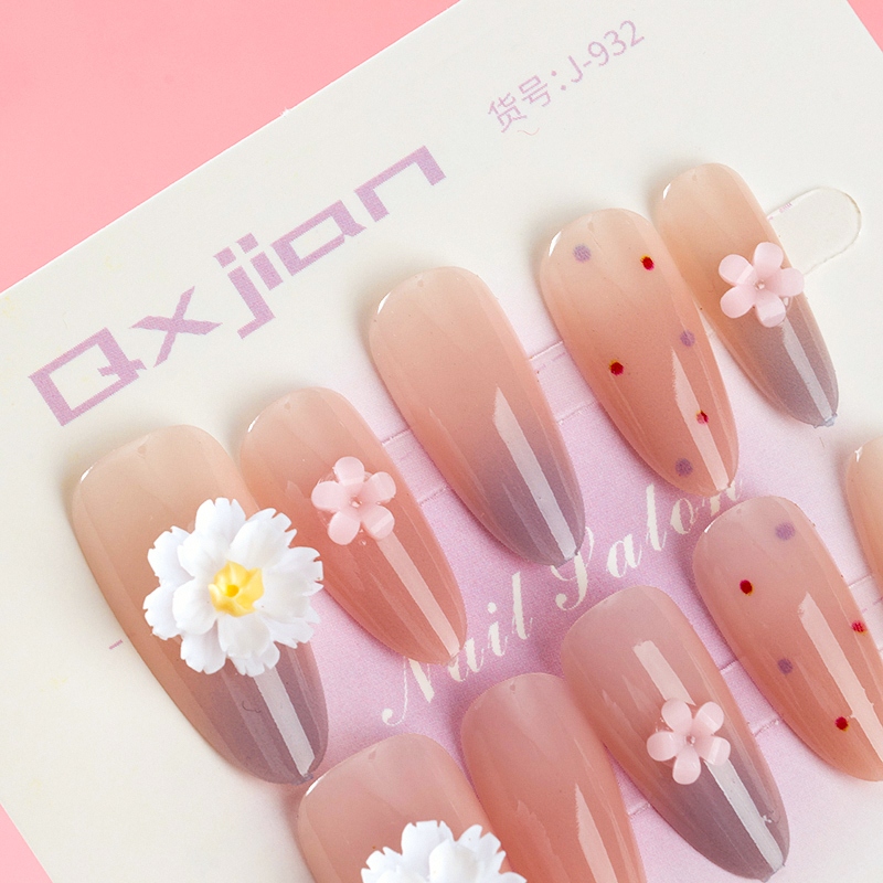 932 Sunset Bustling Series False Nails 4