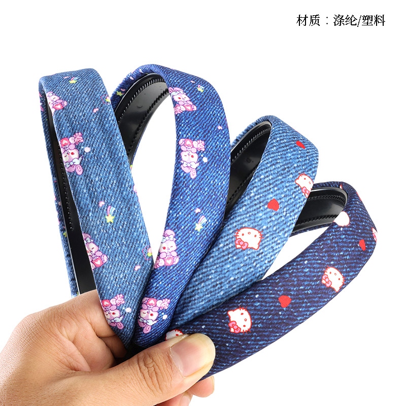 Cubo de Cabeza de Esponja de Denim Impreso