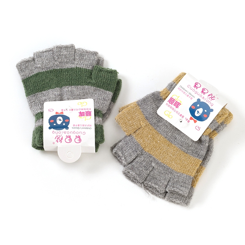 Guantes de Media Talla Para Niños de Punto 4