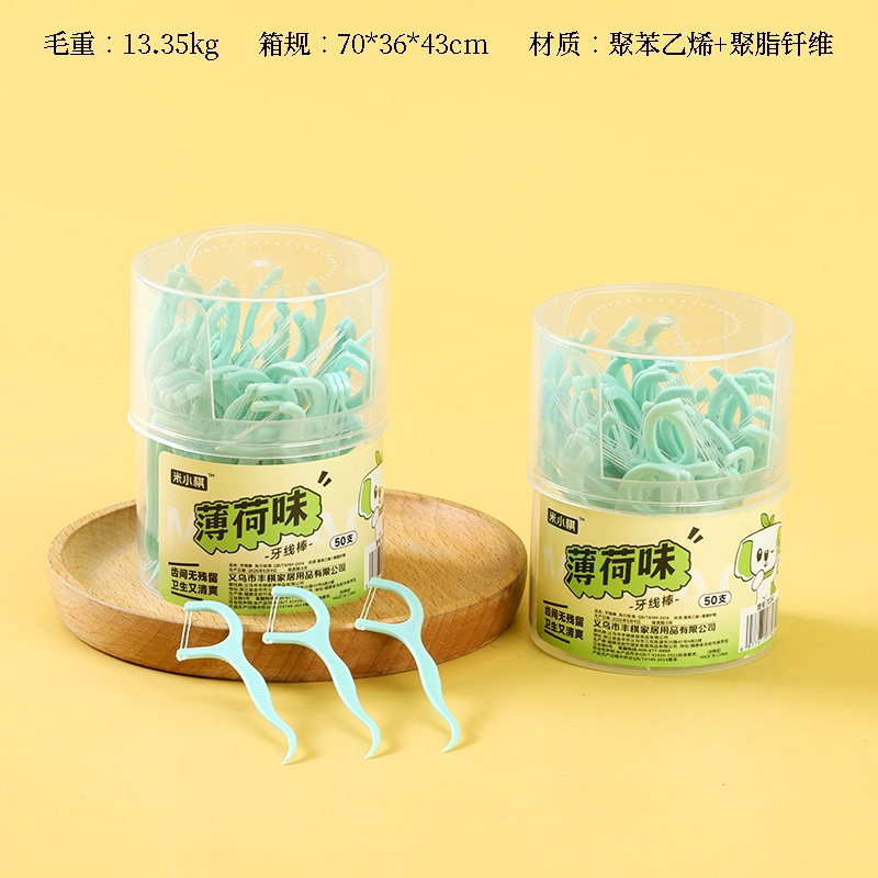 Mi Xiaoqi 7034 Caja Redonda de Menta Dental Flote 50