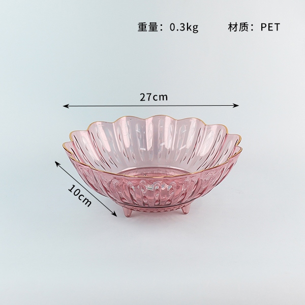 8210 Gran Tazón de Fruta Rotativa Transparente 3
