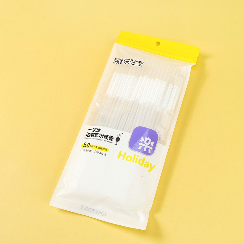 L-017 Disposable Transparente Paja de Arte 4