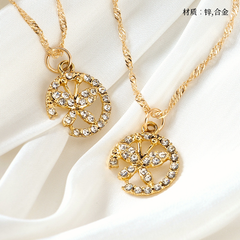 Nuevo Collar de la Mariposa de Diamante Completo