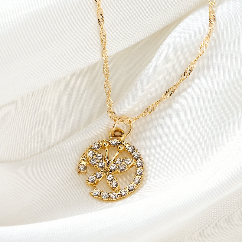 Nuevo Collar de la Mariposa de Diamante Completo 3