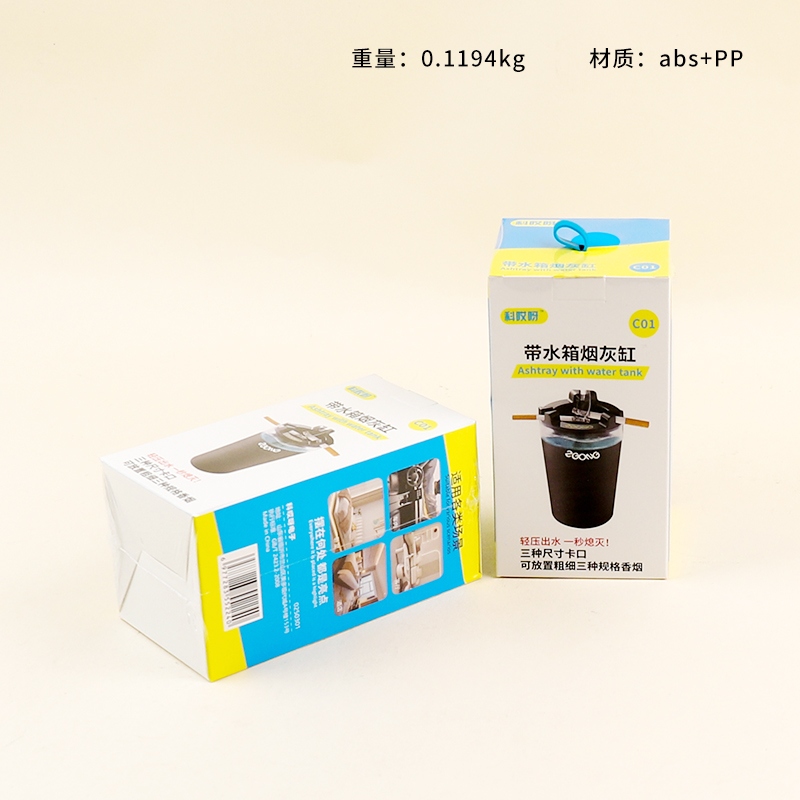 C01 Ashtray Para Vehículo Con Tanque de Agua