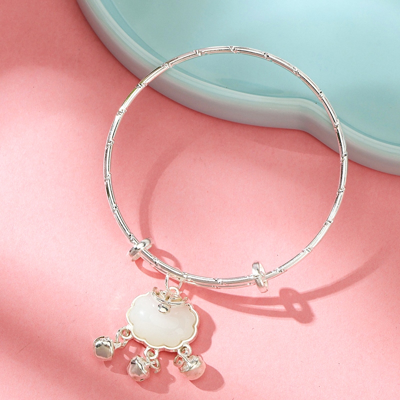 Pulsera de Cierre de Jade Plata Colgante Push-pull 3