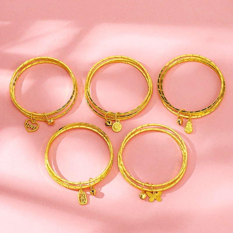 Pulsera de Sección de Oro Triple 4